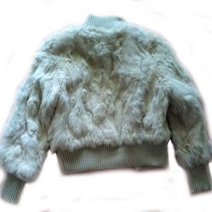 Paris Blues Real Rabbit Fur Jacket
